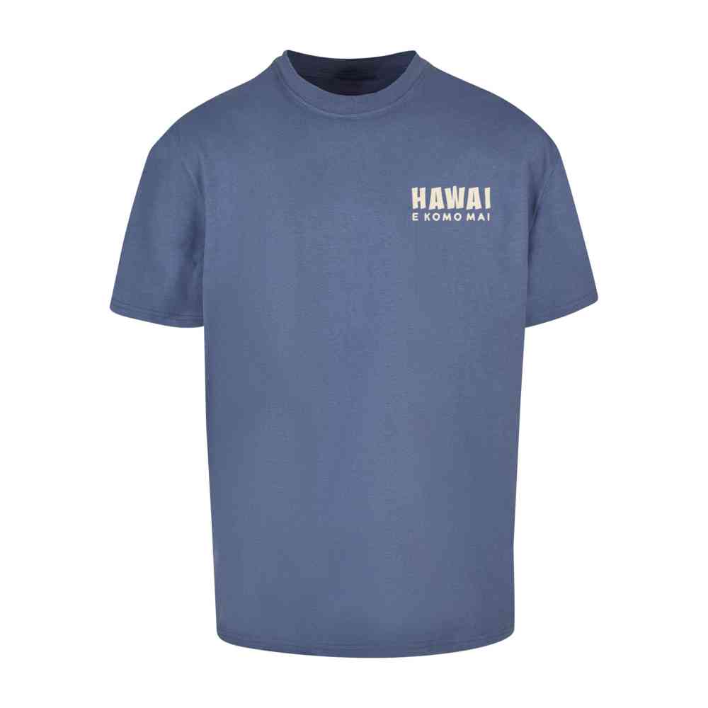 Merchcode - Hawai Oversized Heren T-shirt - Blauw
